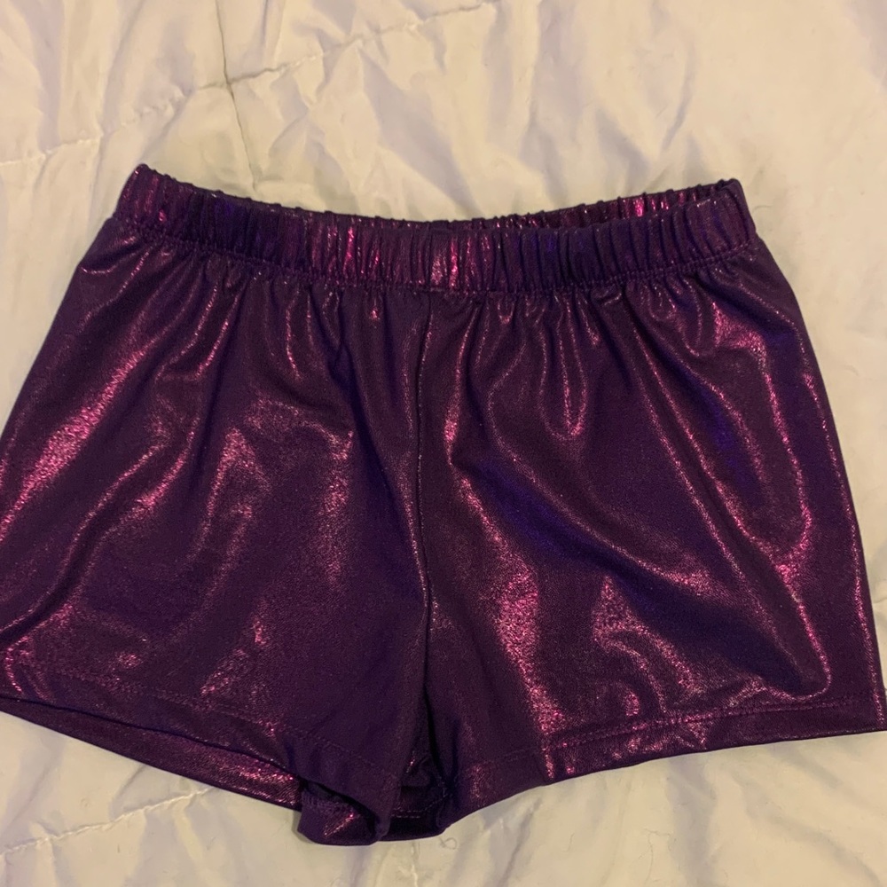 Shiny Purple Shorts
